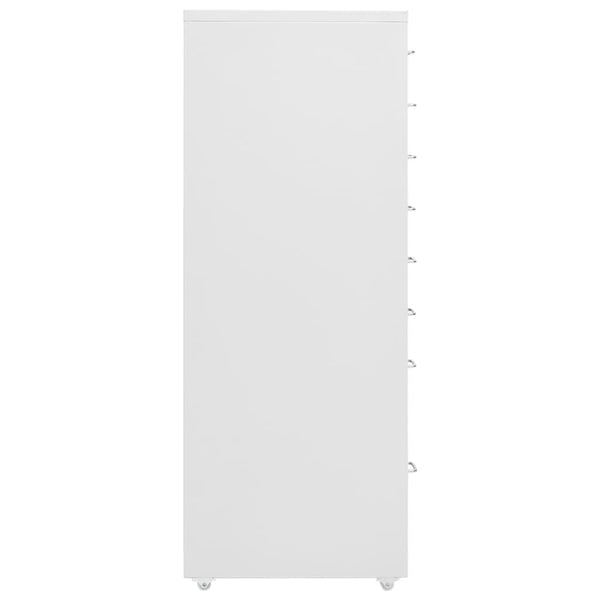 Grauer Archivschrank Genoveva 28x41x109cm (Metall)