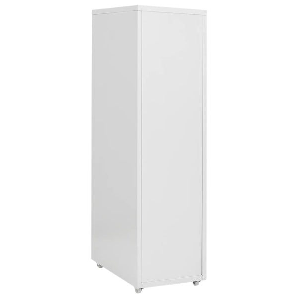 Grauer Archivschrank Genoveva 28x41x109cm (Metall)