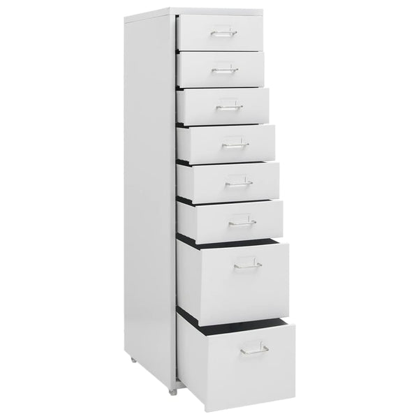 Grauer Archivschrank Genoveva 28x41x109cm (Metall)