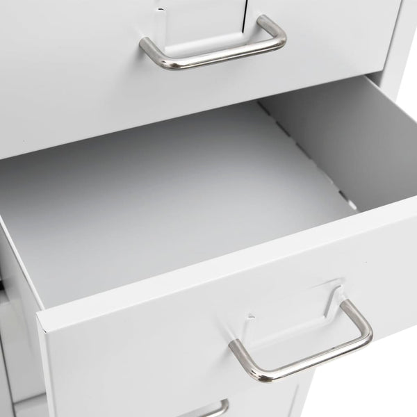Grauer Archivschrank Genoveva 28x41x109cm (Metall)