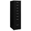 Schwarzer Aktenschrank umzustellen Genoveva 28x41x109cm (Metall)