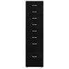 Schwarzer Aktenschrank umzustellen Genoveva 28x41x109cm (Metall)