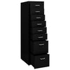 Schwarzer Aktenschrank umzustellen Genoveva 28x41x109cm (Metall)