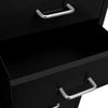 Schwarzer Aktenschrank umzustellen Genoveva 28x41x109cm (Metall)