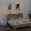 Valkoinen yöpöydät Kaylah 60x35x40cm (2 kpl led-valoilla)
