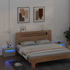 Betoninharmaa yöpöydät Kaylah 60x35x40cm (2 kpl led-valoilla)