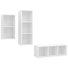 TV-Möbel-Set Jettie, weiß (3-teilig, Spanplatte)