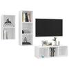TV-Möbel-Set Jettie, weiß (3-teilig, Spanplatte)