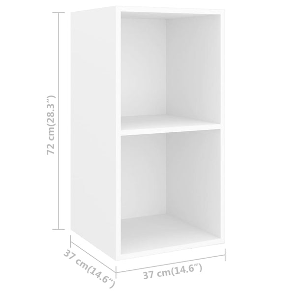 Weißes TV-Schrank-Set Lucky (3-teilig, Spanplatte)
