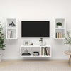 Weißes TV-Schrank-Set Lucky (3-teilig, Spanplatte)