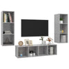 TV-Schrank-Set Andreeva 3-teilig in Betongrau (Spanplatte)