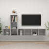Betongraues TV-Schrank-Set Behan 3-teilig (Spanplatte)