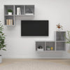 TV-Boards zur Wandmontage 4 Stück Technisches Holz Betongrau