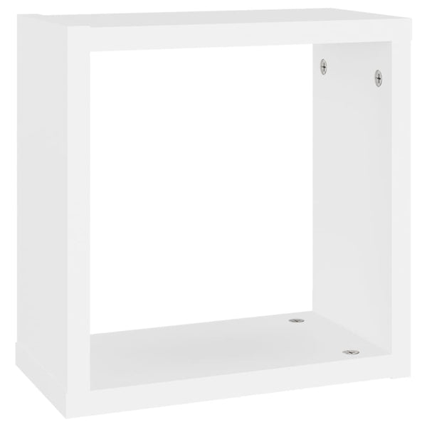 Weißes Würfel-Wandregal Tinculina 30x15x30cm (2 Stück)