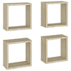 Sonoma-Eiche Quadrate Wandregale Tinculina 30x15x30cm (4 Stk.)