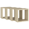 Sonoma-Eiche Quadrate Wandregale Tinculina 30x15x30cm (4 Stk.)