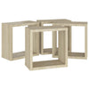 Sonoma-Eiche Quadrate Wandregale Tinculina 30x15x30cm (4 Stk.)
