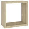 Sonoma-Eiche Quadrate Wandregale Tinculina 30x15x30cm (4 Stk.)