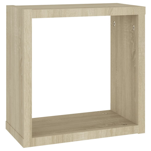 Sonoma-Eiche Quadrate Wandregale Tinculina 30x15x30cm (4 Stk.)