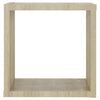 Sonoma-Eiche Quadrate Wandregale Tinculina 30x15x30cm (4 Stk.)
