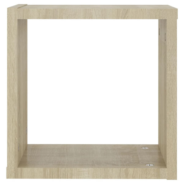 Sonoma-Eiche Quadrate Wandregale Tinculina 30x15x30cm (4 Stk.)