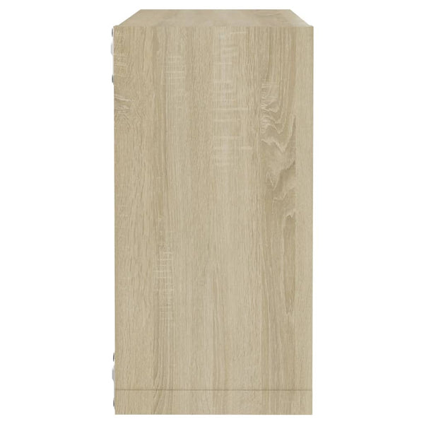 Sonoma-Eiche Quadrate Wandregale Tinculina 30x15x30cm (4 Stk.)