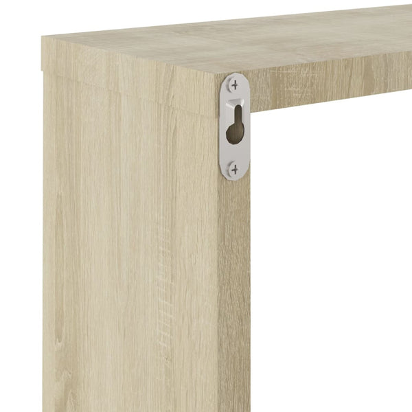 Sonoma-Eiche Quadrate Wandregale Tinculina 30x15x30cm (4 Stk.)