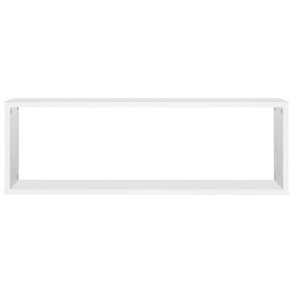 Weißes Würfel-Wandregal Tinculina 80x15x26,5cm (4 Stück Spanplatte)