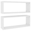 Valkoiset Tinculina kuutioseinähyllyt 60x15x23cm (2 kpl puinen)