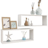 Valkoiset Tinculina kuutioseinähyllyt 60x15x23cm (2 kpl puinen)