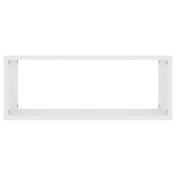 Valkoiset Tinculina kuutioseinähyllyt 60x15x23cm (2 kpl puinen)