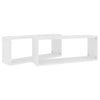 Valkoiset Tinculina kuutioseinähyllyt 60x15x23cm (2 kpl puinen)