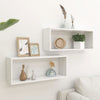 Valkoiset Tinculina kuutioseinähyllyt 60x15x23cm (2 kpl puinen)