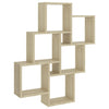 Wandregal Sonoma Eiche Würfel Varol 78x15x93cm (Holz)