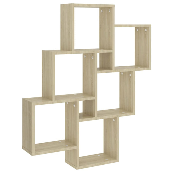 Wandregal Sonoma Eiche Würfel Varol 78x15x93cm (Holz)