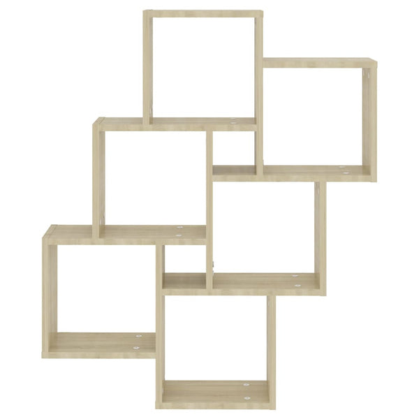 Wandregal Sonoma Eiche Würfel Varol 78x15x93cm (Holz)