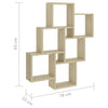 Wandregal Sonoma Eiche Würfel Varol 78x15x93cm (Holz)