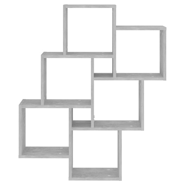Betonggraues Würfelwandregal Varol 78x15x93cm (Holz)