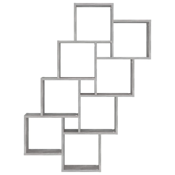 Betongraues Würfelregal Agaftanian 90x15x119cm (Holz)