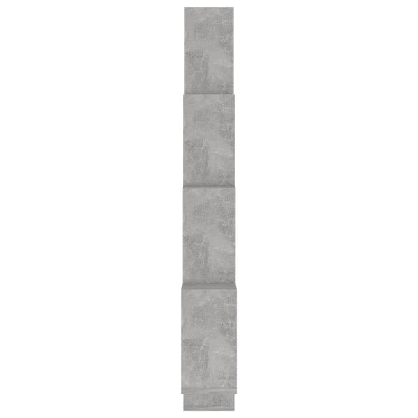 Betongraues Würfelregal Agaftanian 90x15x119cm (Holz)