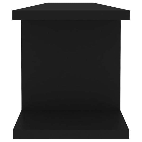 Schwarze Wandregale Vulica 90x18x20cm (2 Stück Spanplatte)