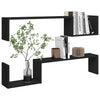 Schwarze Wandregale Denice 100x15x20cm (2 Stück, Holz)
