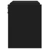Schwarze Wandregale Denice 100x15x20cm (2 Stück, Holz)