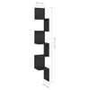 Schwarzes Wandregal Donas 20x20x127,5cm (Holz)