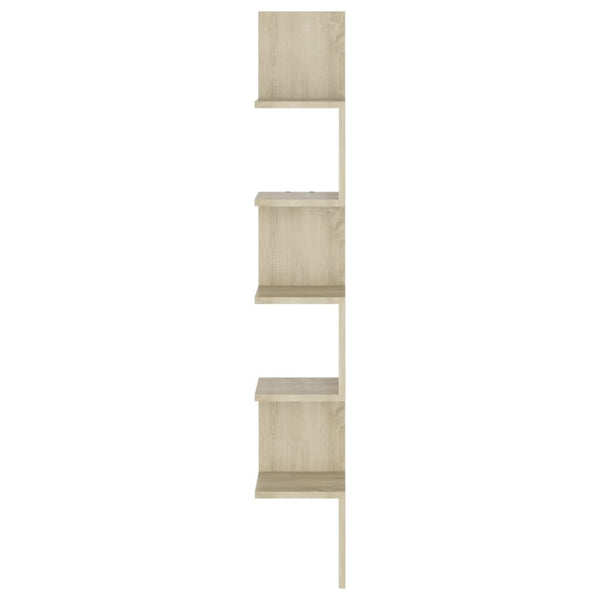 Sonoma Eiche Wand-Eckregal Donas 20x20x127,5cm (Holz)