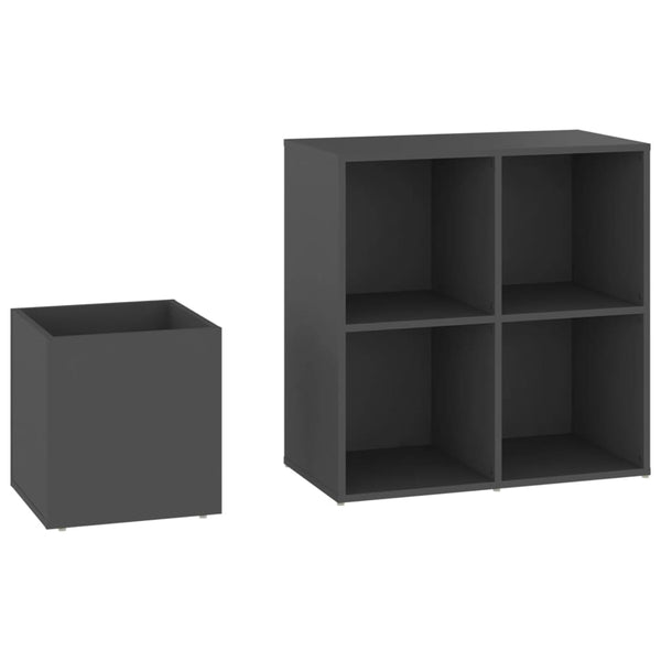 Grauer Schuhschrank Araceli für den Flur 105x35,5x70cm (Holz)