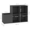 Grauer Schuhschrank Araceli für den Flur 105x35,5x70cm (Holz)