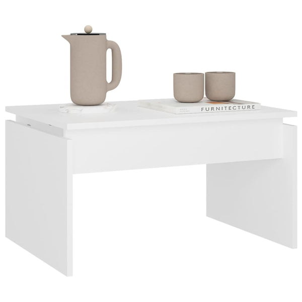 Weißer Couchtisch Auror 68x50x38cm (Holz)