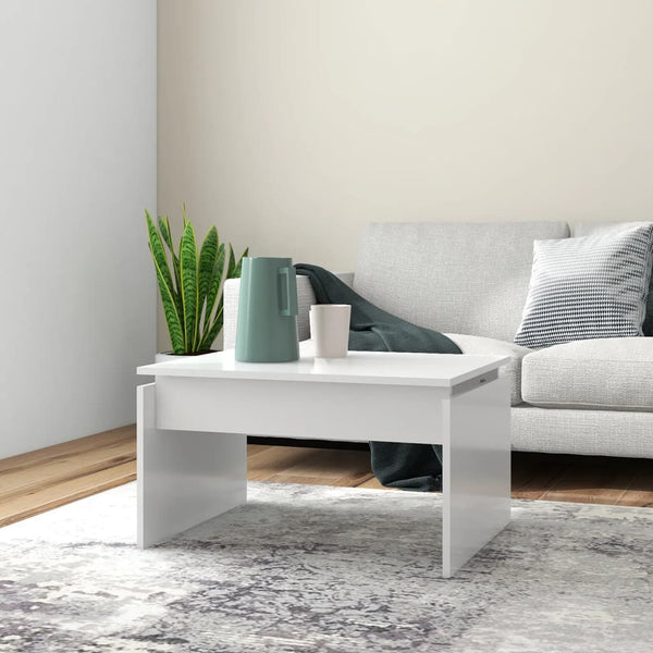 Weißer Couchtisch Auror 68x50x38cm (Holz)