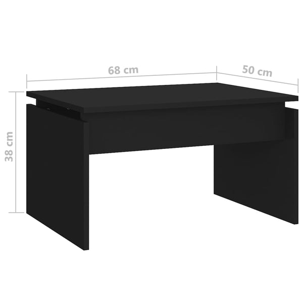 Schwarzer Couchtisch Auror 68x50x38cm (Holz)